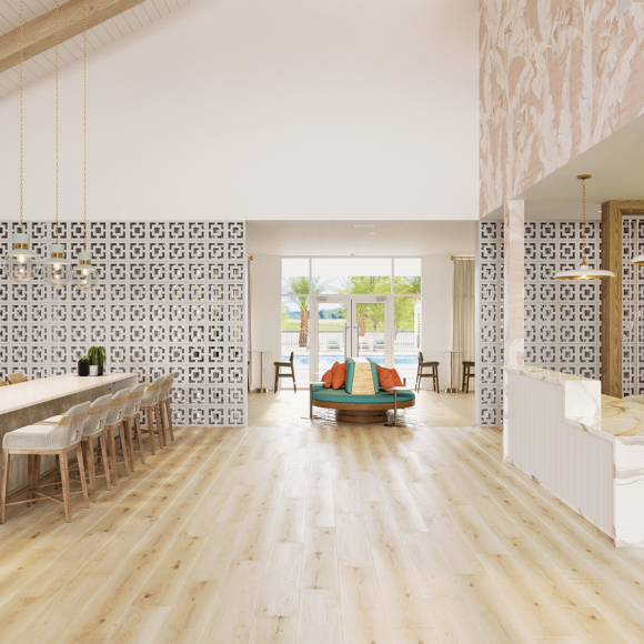Halifax II Daytona Beach FL Student Housing Lobby With Kitchenette