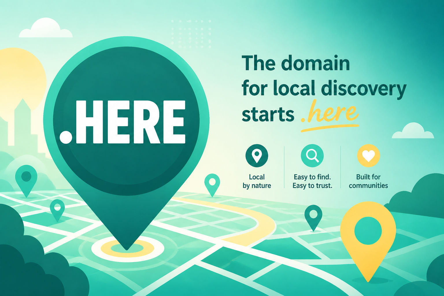 Would a .here domain help customers reach your location?