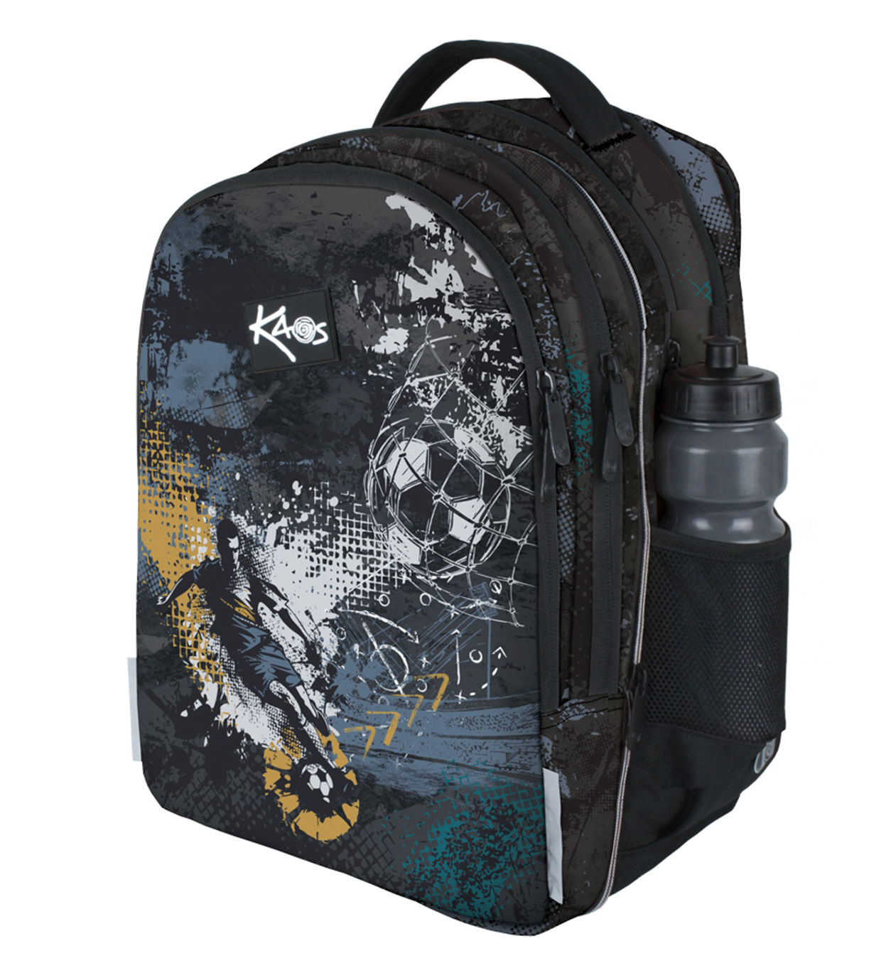 Backpack packed with a full day of school supplies
