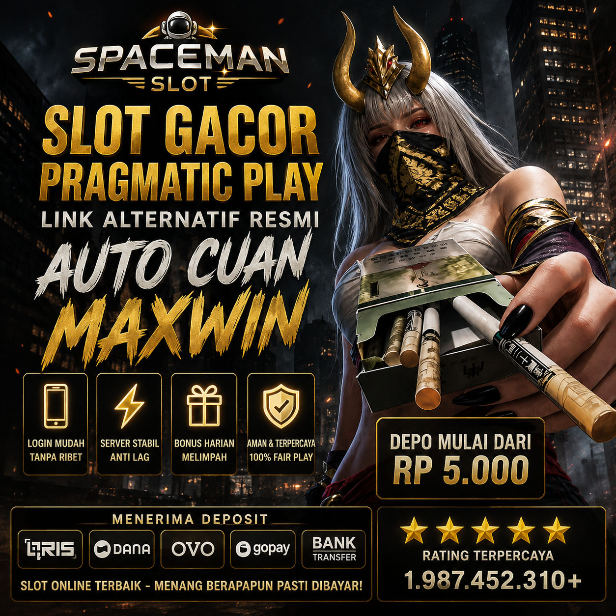 Spaceman Slot: Link Alternatif Situs Resmi Pragmatic Play Auto Cuan Maxwin