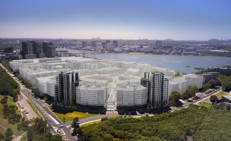 Aerial view of development