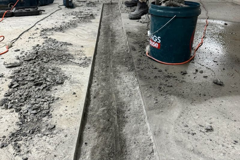 Failed construction joints showing separation