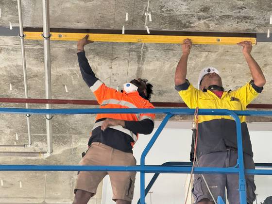 Carbon fibre structural strengthening at Caringbah Pavilion