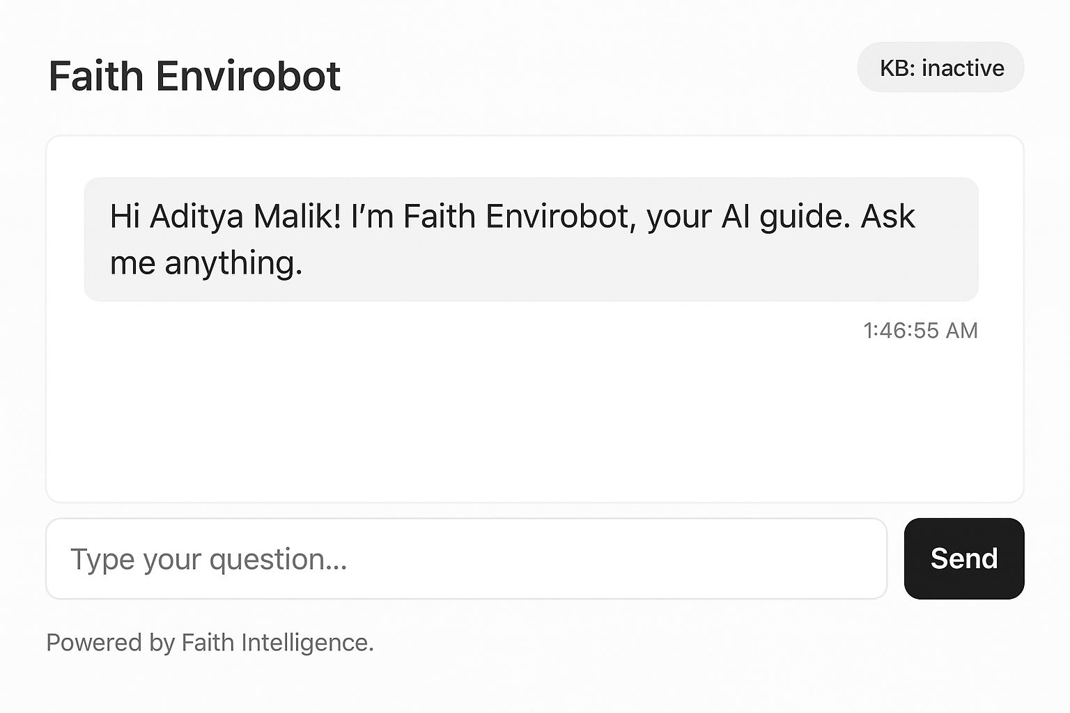 Faith Envirobot - AI-powered solution by 360Labs