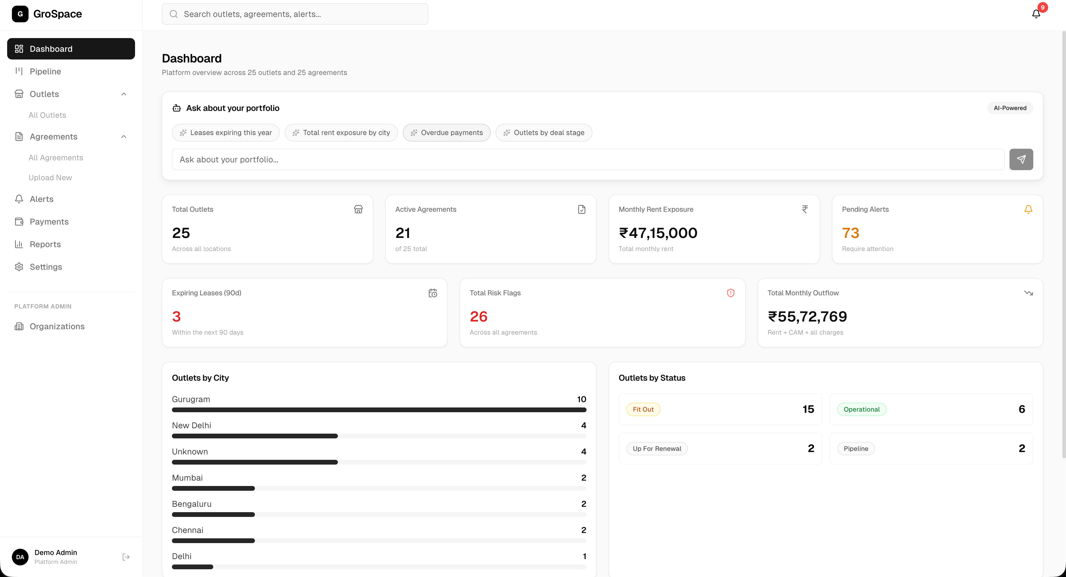 GroSpace Lease Management Platform