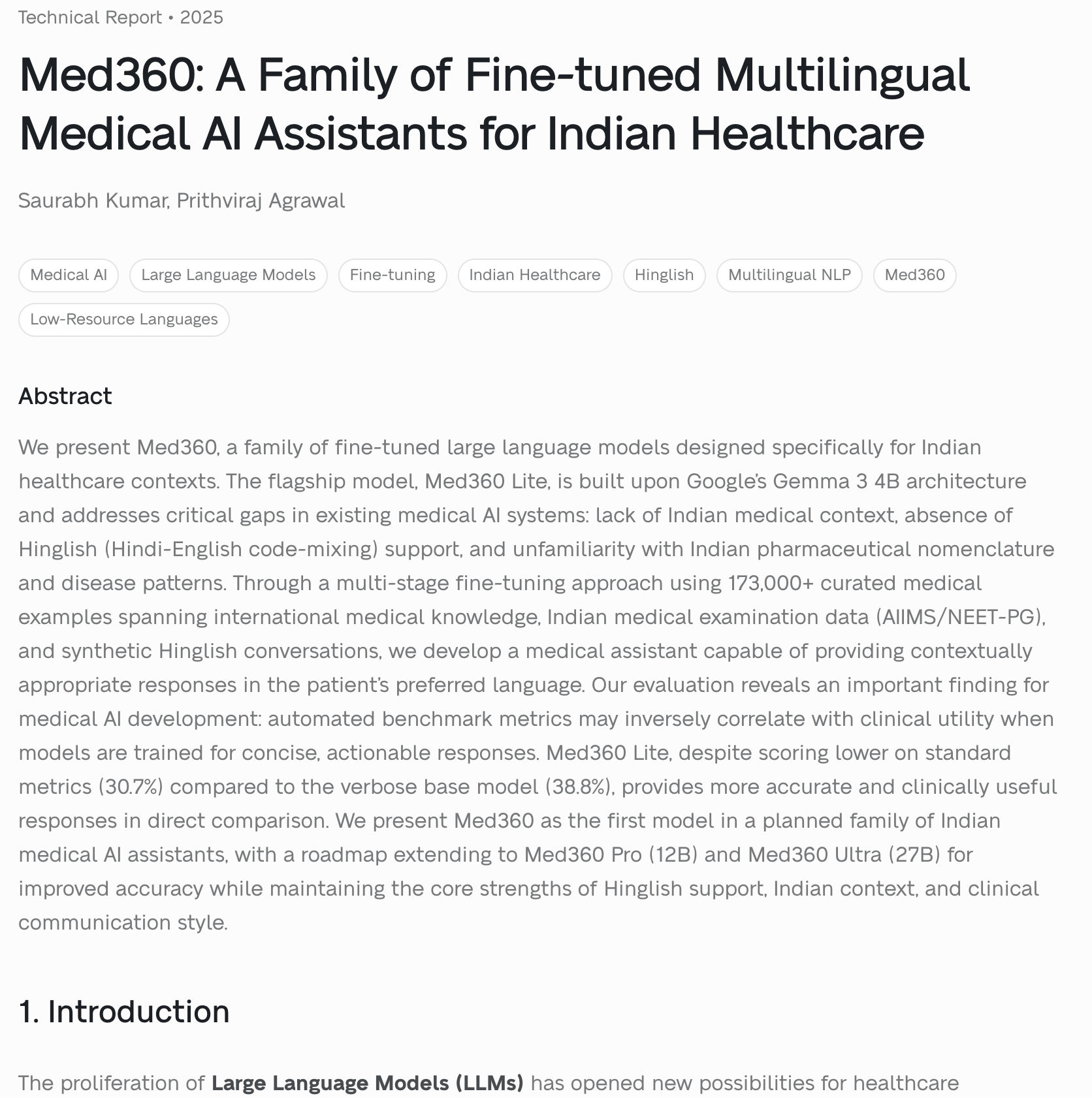 Med360 Research Paper