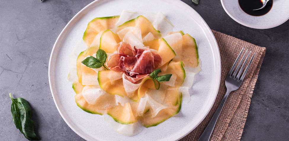 Cómo hacer carpaccio de melón con jamón