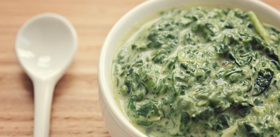 Cómo hacer espinacas a la crema en microondas