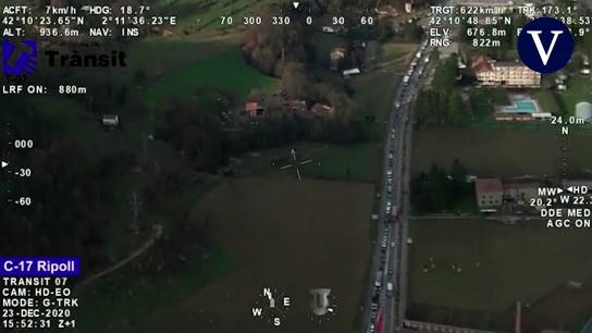 Retenciones kilométricas en el Ripollès y la Cerdanya por los controles de movilidad