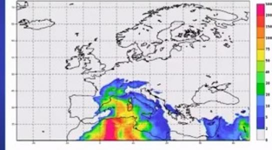 Calcula las toneladas de polvo del Sáhara que caen en una lluvia como la actual