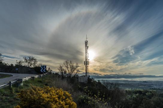 Espectacular halo solar en Orís