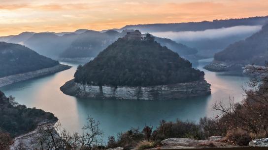 Acuciante sequía en el pantano de Sau