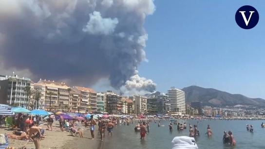 Más evacuados por el fuego de Mijas mientras siguen quemando las Hurdes y el Monfragüe