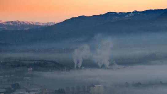Cuatro perspectivas de mares de niebla en Osona