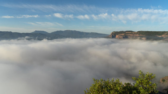 Espectáculo meteorológico en el valle de Sau