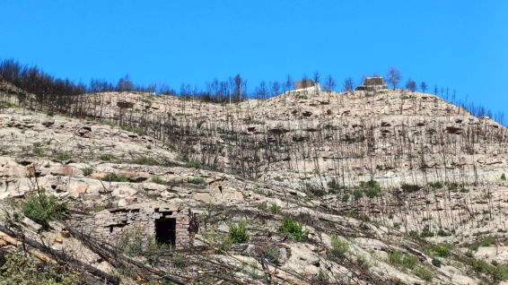 Paisaje desolador con Montserrat de fondo