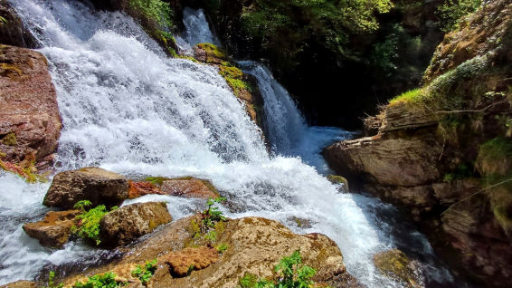 Desbordante agua en las Fonts del Llobregat