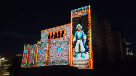 La magia del vídeo mapping en el Castell de la Cartoixa de Vallparadís de Terrassa