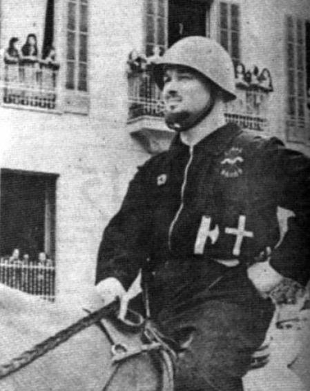 Arconovaldo Bonaccorsi, el falso conde Rossi, a caballo en Mallorca