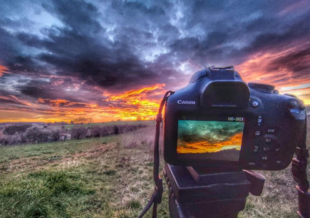 Puesta de sol en Canovelles.