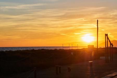 Puesta de sol en Castelldefels.