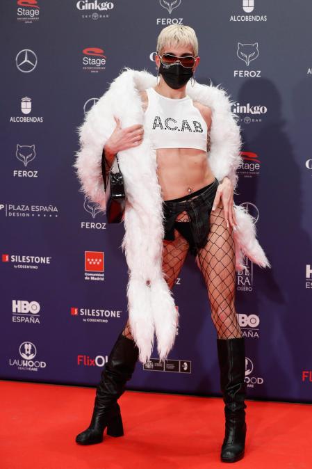 Samantha Hudson en la alfombra roja de los Premios Feroz