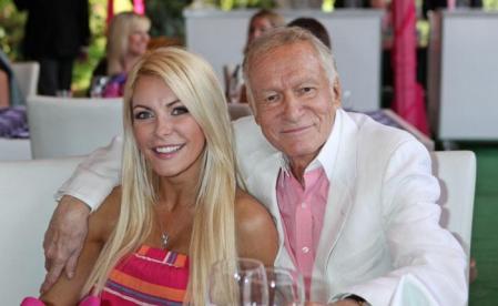 Crystal Harris y Hugh Hefner