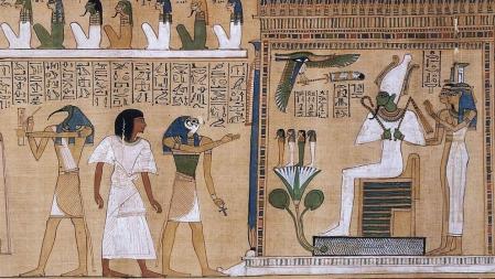 Fragmento del 'Libro de los Muertos', que guiaba al fallecido a la otra vida en el antiguo Egipto.