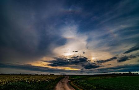 Doble halo solar con parhelio en Vic.