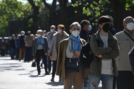 Colas elecciones 4M Madrid