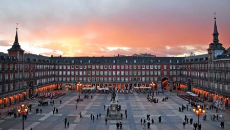 Vista de la Plaza Mayor, Madrid.