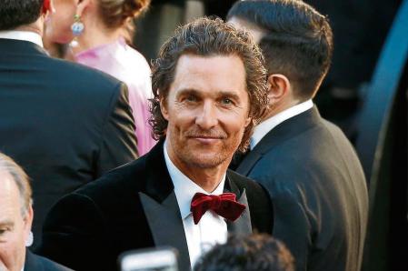 Matthew McConaughey en su llegada a una de sus noches triunfales, la gala de los Oscars de 2018.