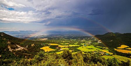 Arco iris doble en  Sant Bartomeu del Grau.
