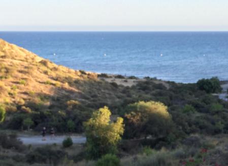 Imagen de Cala Cantalar desde el paseo que conduce hacia el Cabo de las Huertas.