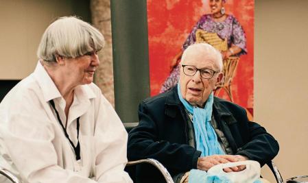 Peter Brook y Marie-Hélène Estienne en Barcelona