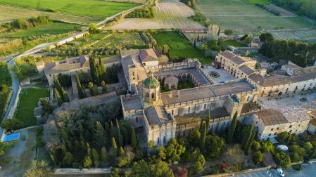 Vista aérea del monasterio de Santes Creus