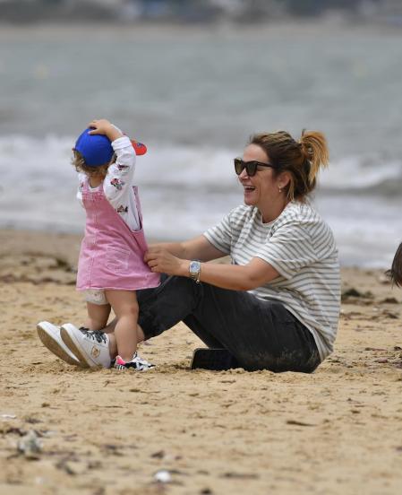 Presenter Toñi Moreno and daughter Lola Moreno in Cadiz 20 June 2021