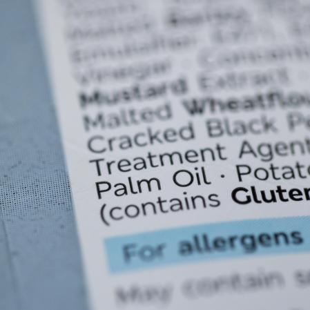 Etiquetado de alimentos de un sandwich