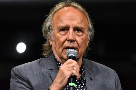 Joan Manuel Serrat durante una conferencia de prensa para promocionar su tour 