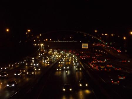 La M-30 de Madrid a primera hora de la mañana.