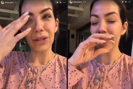 La 'influencer' no pudo evitar romper a llorar, desesperada.