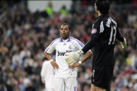 Robinho jugó en el Real Madrid entre 2005 y 2009
