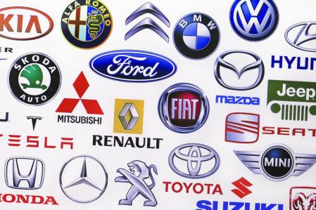 Logotipos de algunas de las marcas que comercializan coches