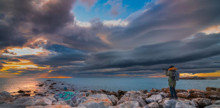 Gran nube lenticular sobre el Espigón de la T.