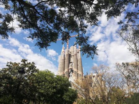Tarde primaveral en la Sagrada Familia.