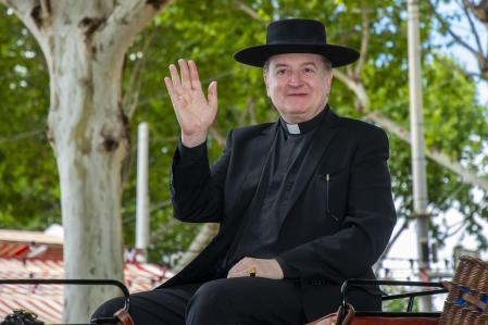 Padre Apeles during the Seville fair, May 4, 2022.