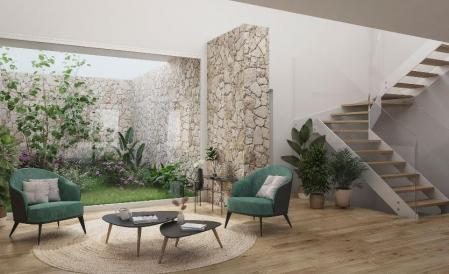 Interior de una de las villas en Cala Blanca