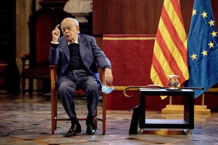 El expresident de la Generalitat Jordi Pujol, en un acto público sobre el futuro de Europa, eel 21 de febrero de 2022
