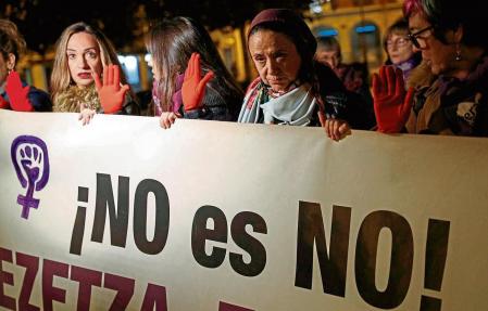 Manifestación contra <i>La Manada</i> de Pamplona