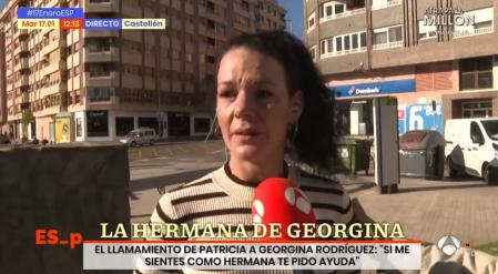Patricia Rodríguez pide ayuda desesperada a su hermana Georgina.